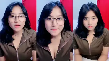 Aksi Gadis Kacamata Imut Main Solo Basah Banjir
